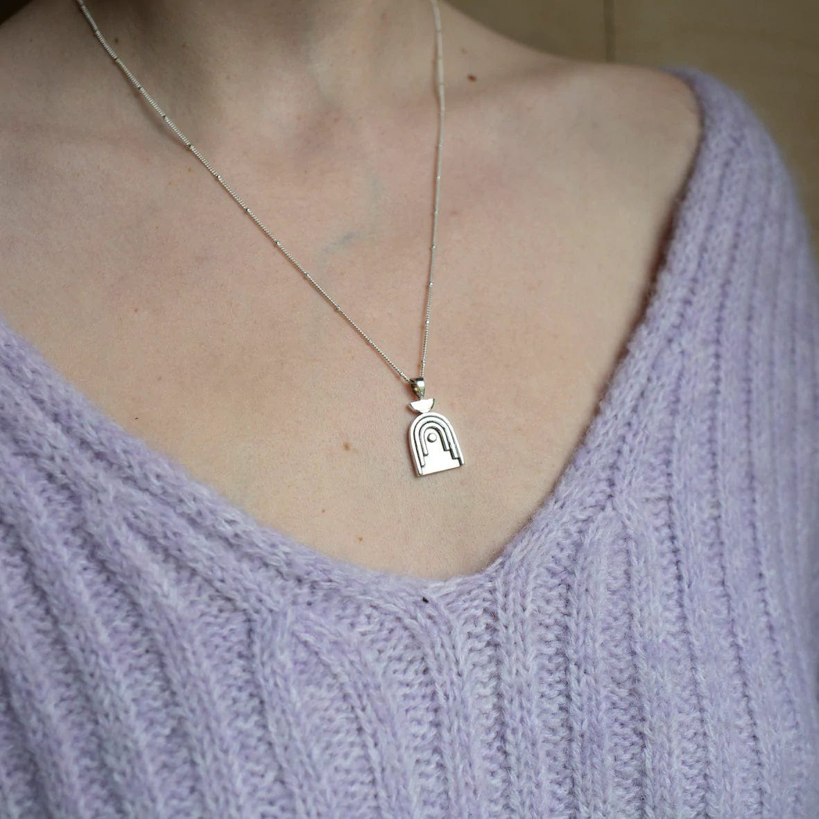 Necklace Lima Lima Rainbow Arch Talisman - EcoSilver or Gold Vermeil homeware shops bristol gift shops bristol Lima Lima