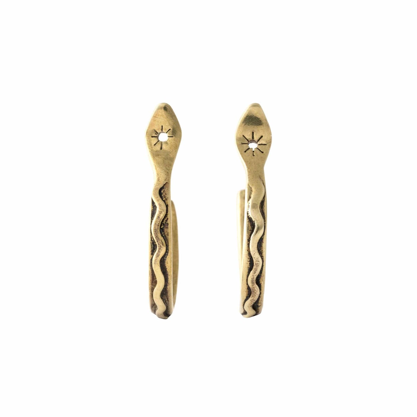 Earrings Serpent Hoops - Brass homeware shops bristol gift shops bristol Lima Lima