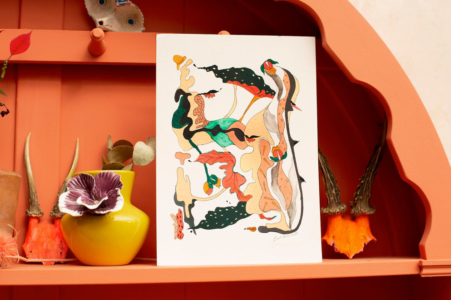 Prints Polka Dot Begonia Fine Art Digital Print homeware shops bristol gift shops bristol Louise Forster-Smith