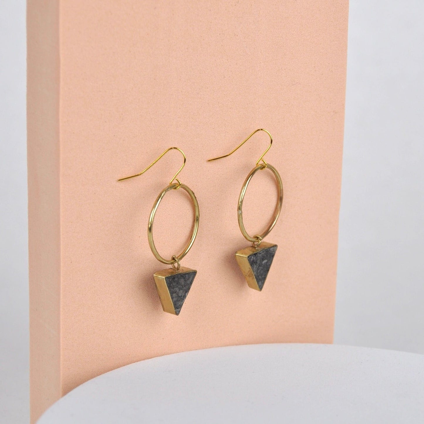 Black Recycled Paper Era Earrings (Various Colours) homeware shops bristol gift shops bristol Quazi Design
