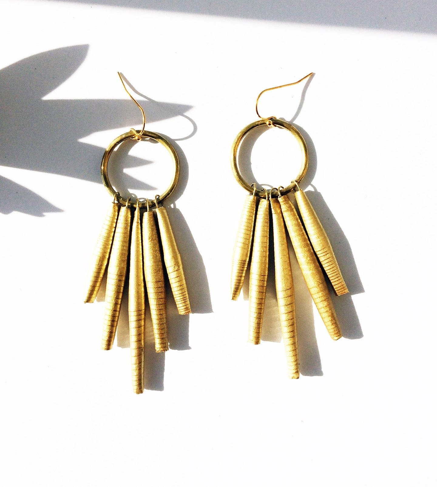 Earrings Recycled Paper Circle Drop Earring homeware shops bristol gift shops bristol Quazi Design