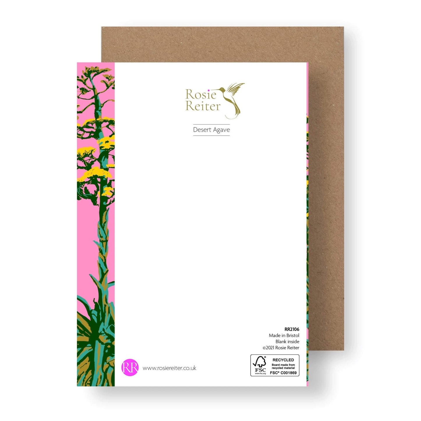 Greetings Card Desert Agave Greetings Card homeware shops bristol gift shops bristol Rosie Reiter