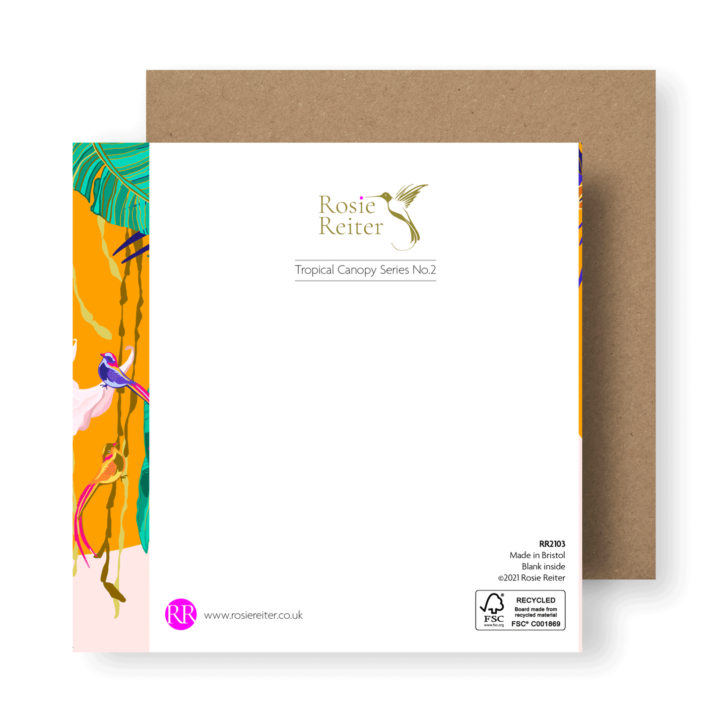 Greetings Card Tropical Canopy Series No. 2 Greetings Card homeware shops bristol gift shops bristol Rosie Reiter