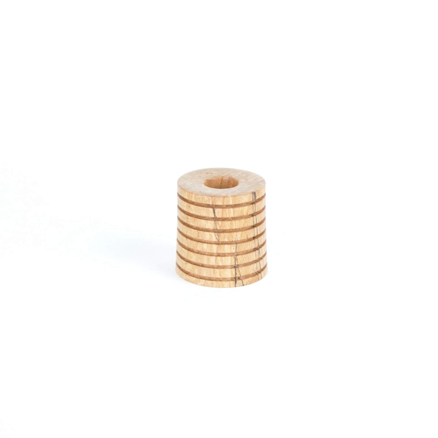 Candle Holder Ribbed Wooden Candle Holders - Spalted Beech homeware shops bristol gift shops bristol Something From The Turnery