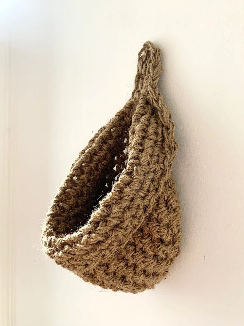 Baskets Large Hanging Storage Bag - Jute homeware shops bristol gift shops bristol The Unraveling