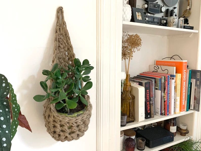 Baskets Large Hanging Wall Planter - Jute homeware shops bristol gift shops bristol The Unraveling