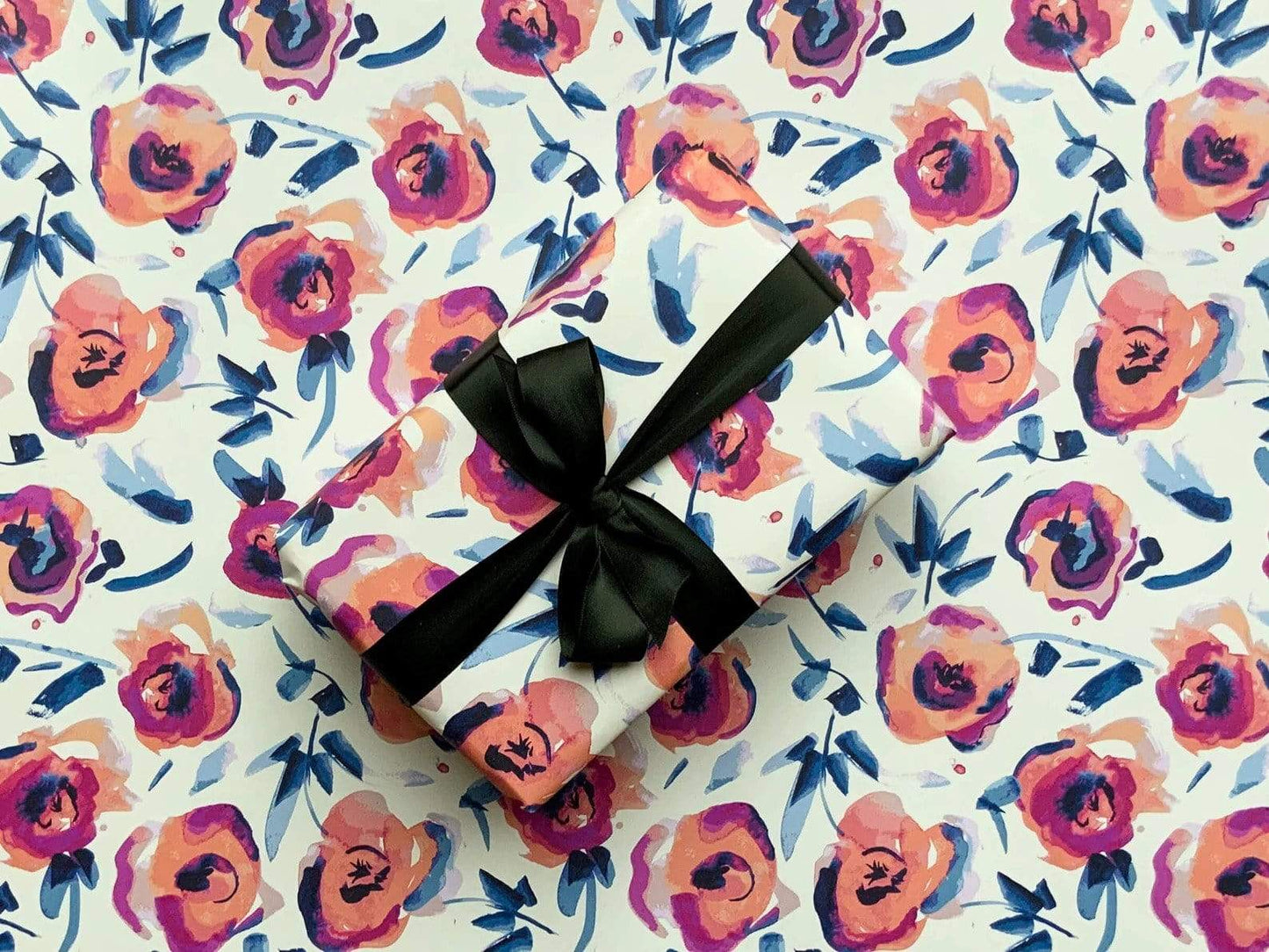 Wrapping Paper Love Floral Giftwrap homeware shops bristol gift shops bristol Thea & Fox