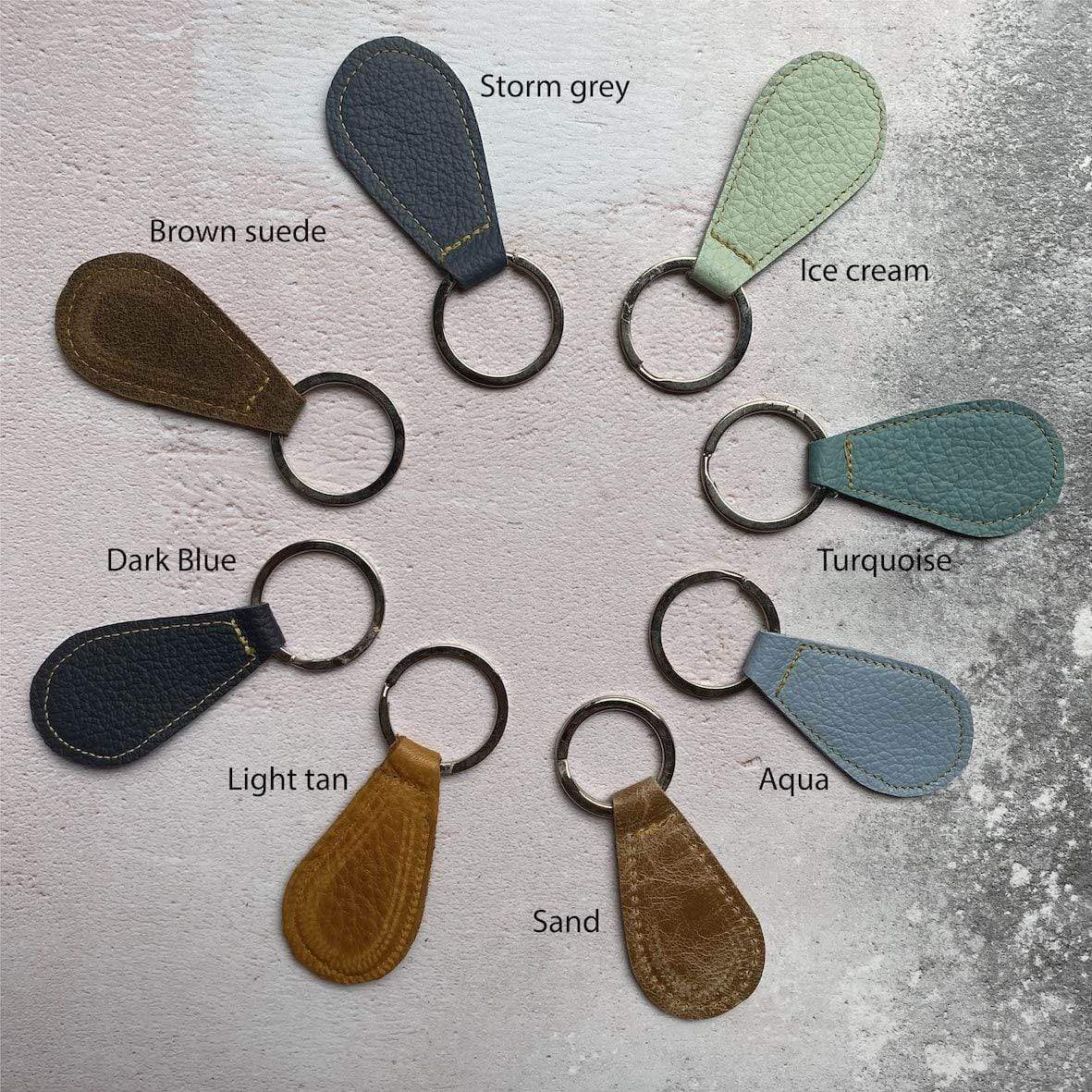 Key Rings Leather Key Rings (various colours) homeware shops bristol gift shops bristol Zoe Dunn Designs