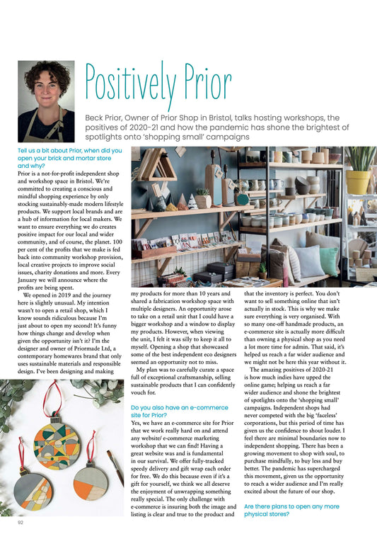 Positivity Prior, Craft focus Magazine - Oct/Nov 2021
