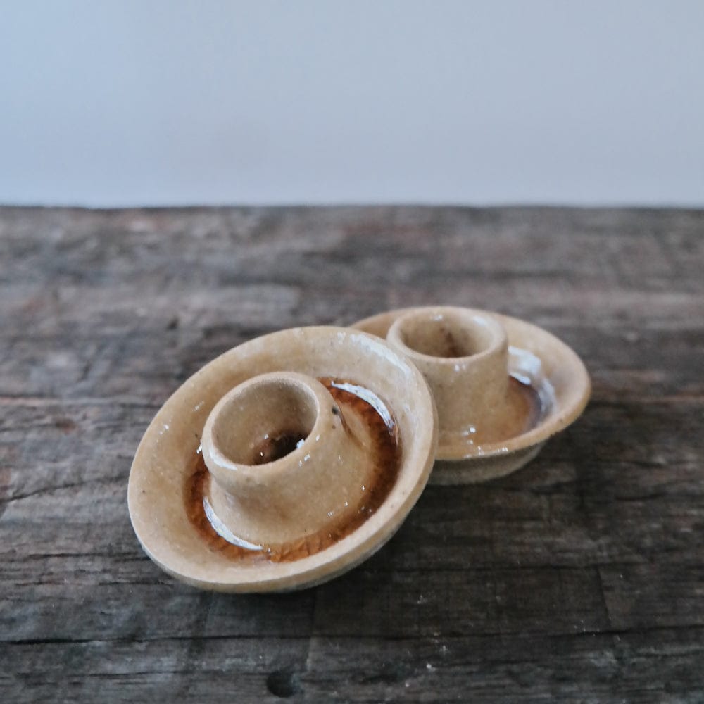 Candlestick Holder Caramel Pair of Ceramic Candlestick Holders (various glazes) homeware shops bristol gift shops bristol AKF Ceramics