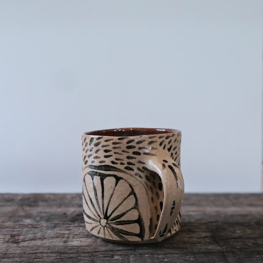 Ceramic Mug Cream Base with Black Illustration Illustrated Ceramic Mug homeware shops bristol gift shops bristol AKF Ceramics