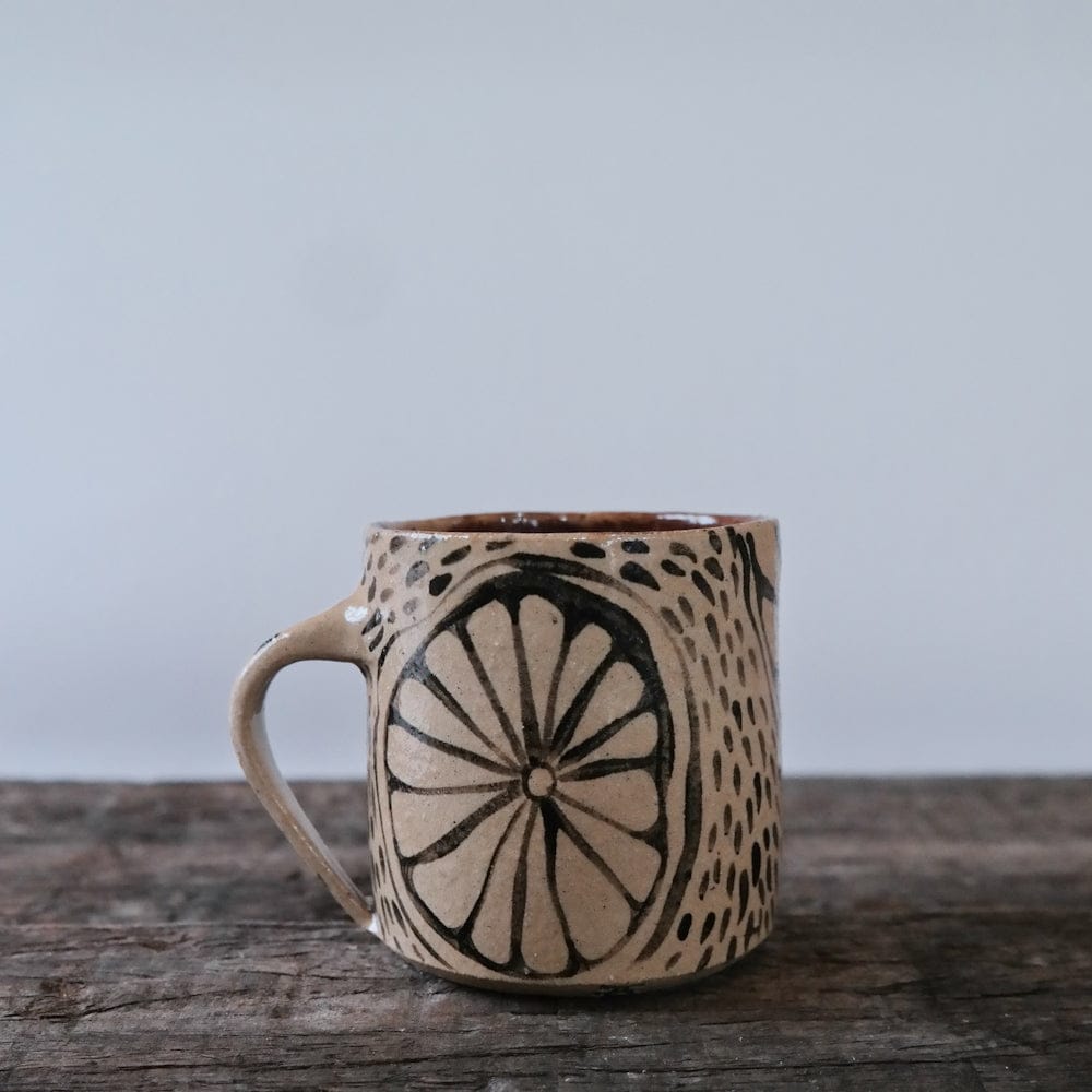 Ceramic Mug Cream Base with Black Illustration Illustrated Ceramic Mug homeware shops bristol gift shops bristol AKF Ceramics