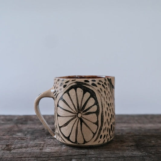 Ceramic Mug Cream Base with Black Illustration Illustrated Ceramic Mug homeware shops bristol gift shops bristol AKF Ceramics