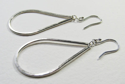 Amelia Stone Jewellery Earrings 'Drop' Dangle Earrings - Sterling Silver  (two sizes)