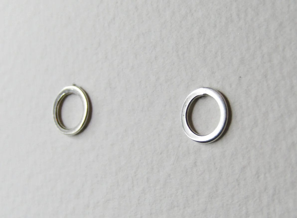 Amelia Stone Jewellery Earrings 'Knot' Studs - Sterling Silver  (two sizes)