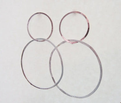 Earrings 'Linked Hoops' Studs - Sterling Silver (two sizes) homeware shops bristol gift shops bristol Amelia Stone Jewellery