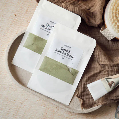 Face Mask Sample Pouch Qasil & Matcha Face Mask homeware shops bristol gift shops bristol Ametrine Skin