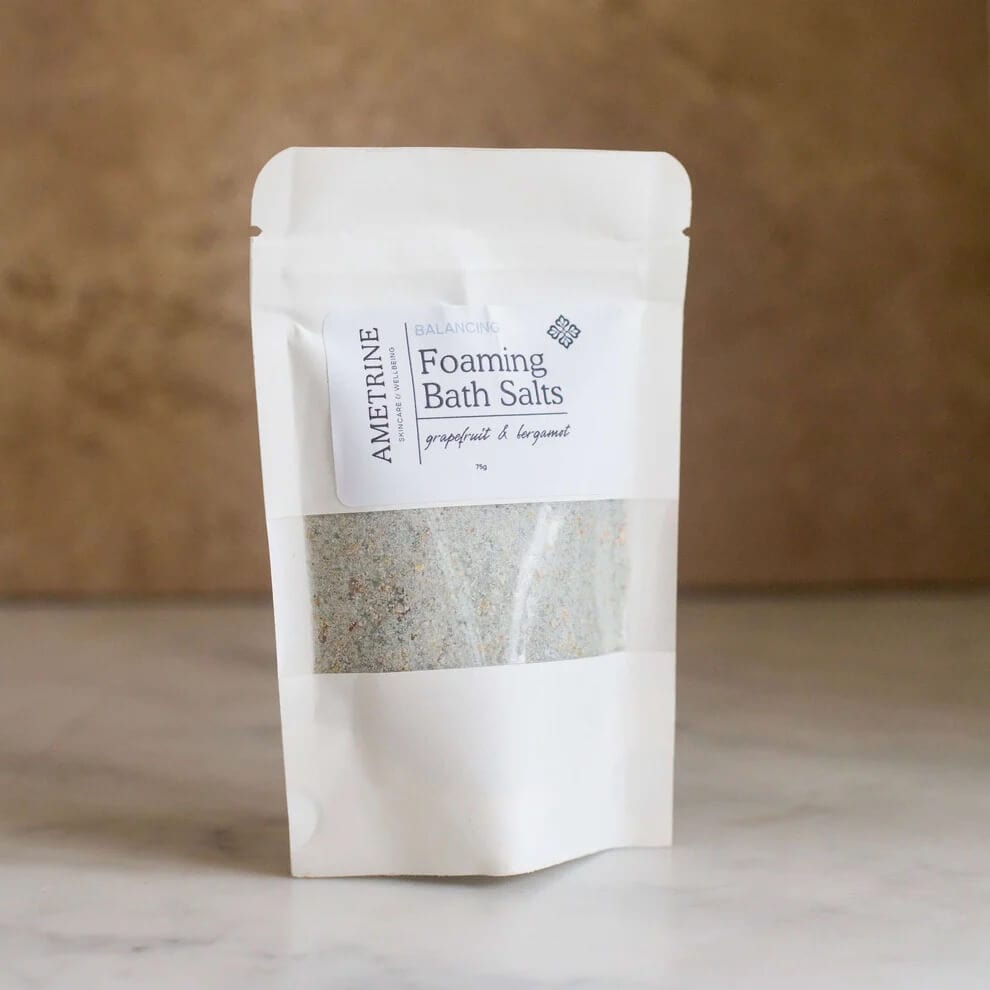 Natural Bath Salts Balancing Mini Foaming Bath Salts homeware shops bristol gift shops bristol Ametrine Skin