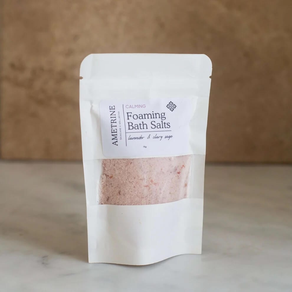 Natural Bath Salts Calming Mini Foaming Bath Salts homeware shops bristol gift shops bristol Ametrine Skin