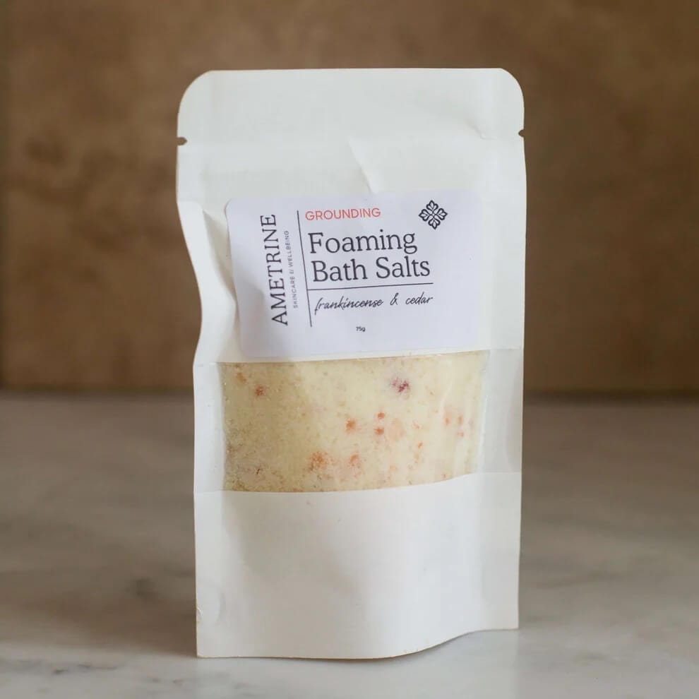 Natural Bath Salts Grounding Mini Foaming Bath Salts homeware shops bristol gift shops bristol Ametrine Skin