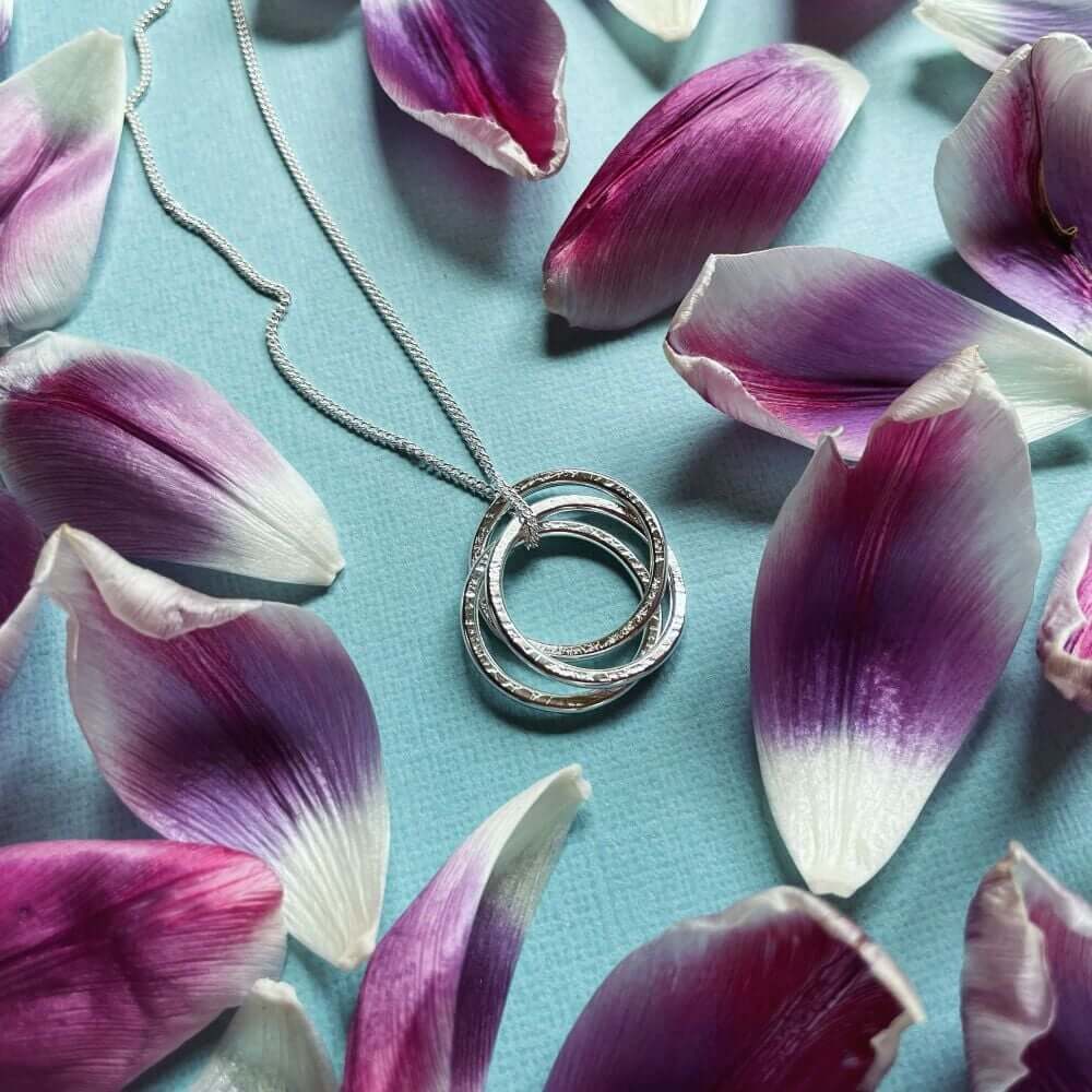 Pendant Necklace Chunky Lace Print Connecting Ring Pendant (2 Varieties) homeware shops bristol gift shops bristol Ava & Bea