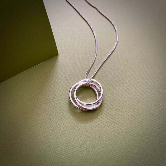 Pendant Necklace Chunky Lace Print Connecting Ring Pendant (2 Varieties) homeware shops bristol gift shops bristol Ava & Bea