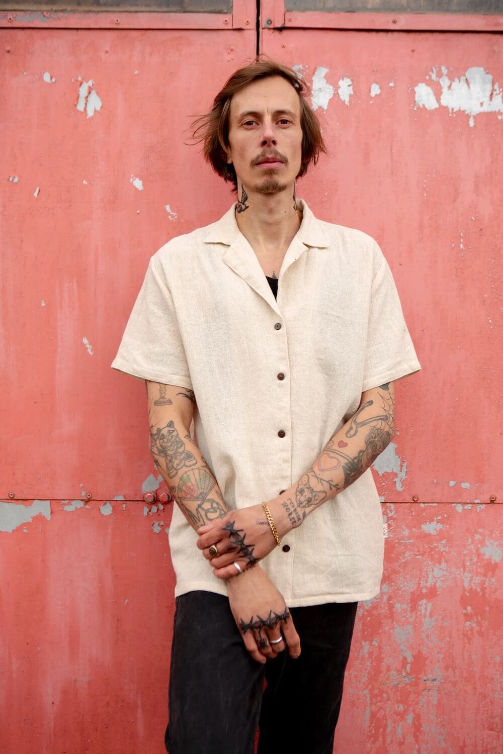 Handwoven Shirt Bone / Medium Classic Button Up Shirt (Unisex) various colours homeware shops bristol gift shops bristol Baana Naturals