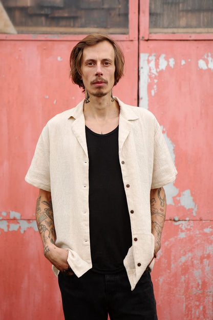 Handwoven Shirt Classic Button Up Shirt (Unisex) various colours homeware shops bristol gift shops bristol Baana Naturals