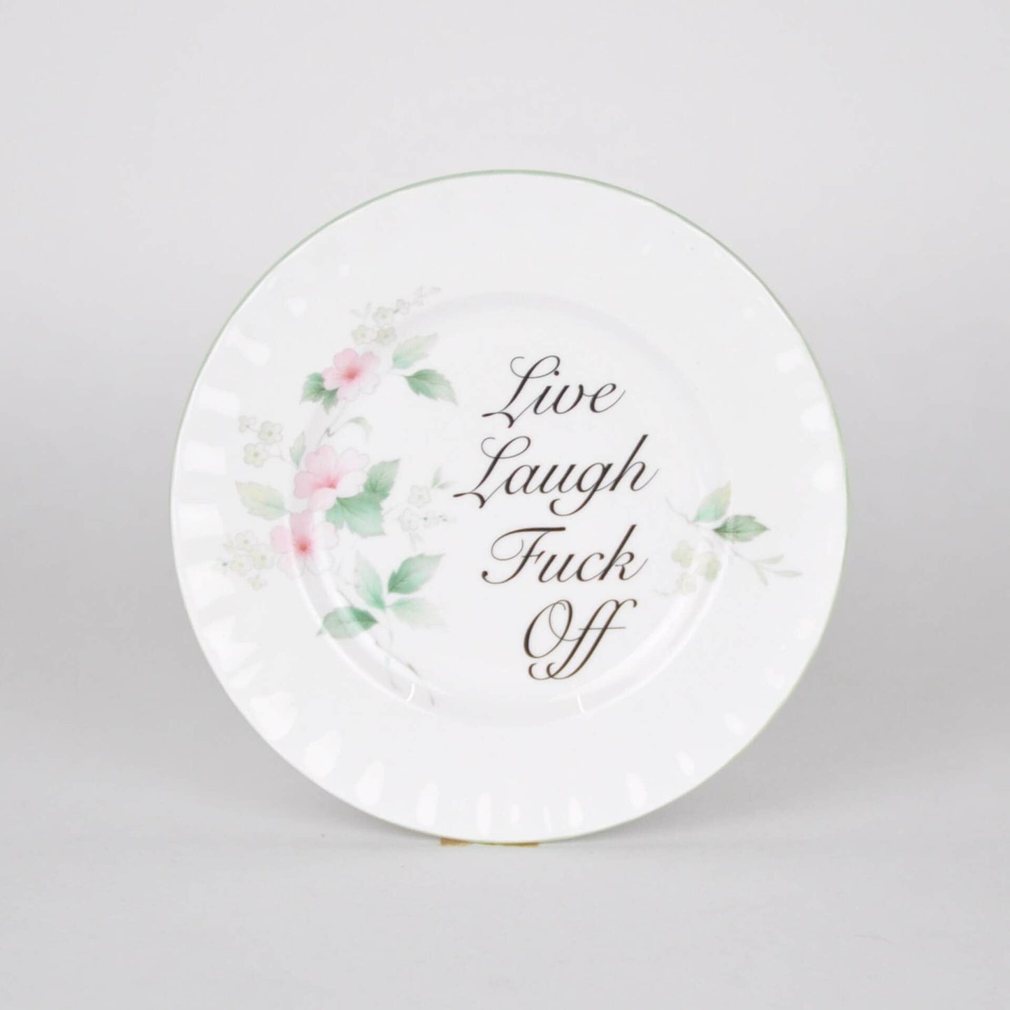 Beau & Badger B Decorative Wall Plate 'Live Laugh F*ck Off'