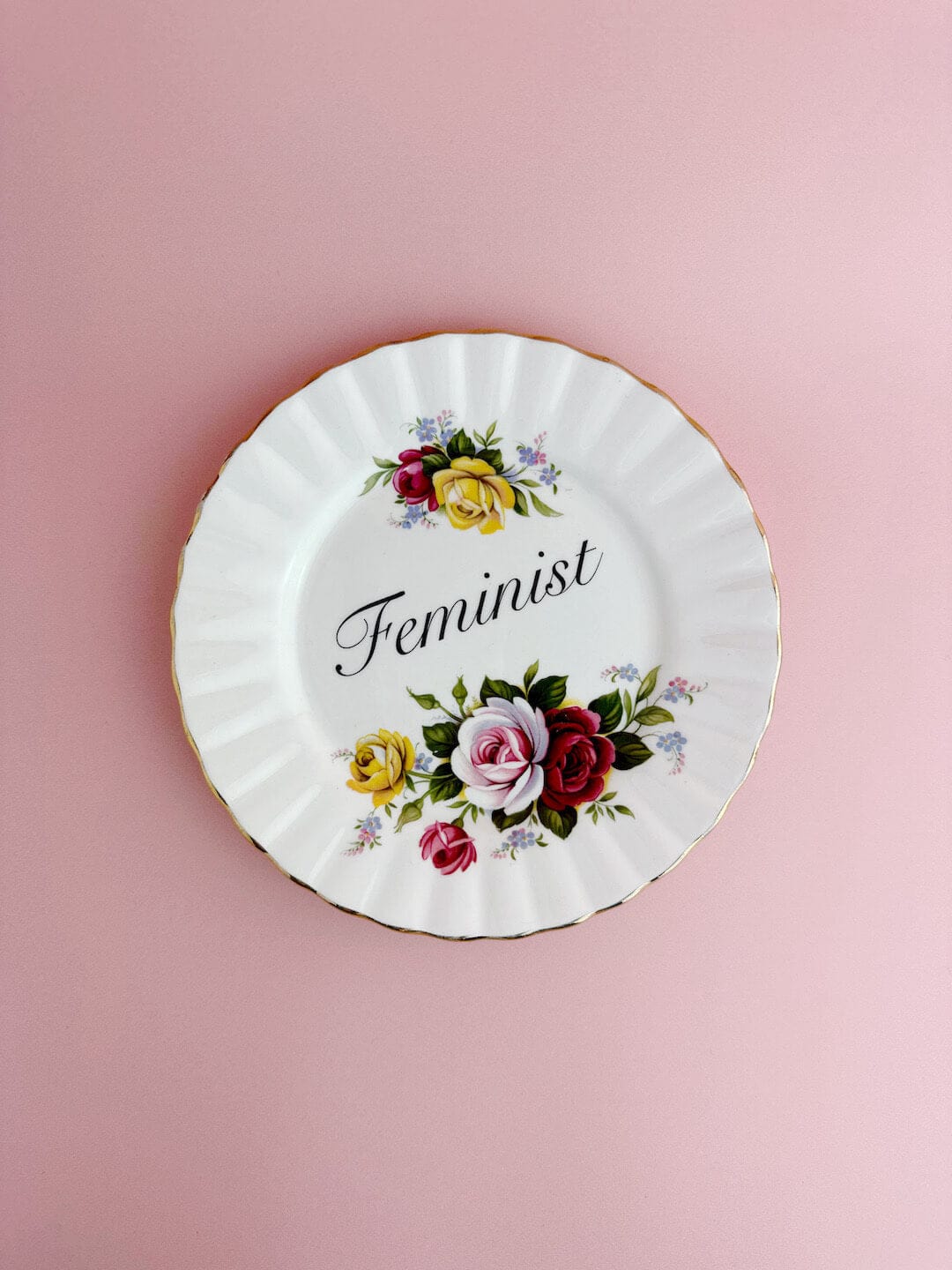 Beau & Badger Ceramics #01 Decorative Wall Plate - Feminist (multiple designs)