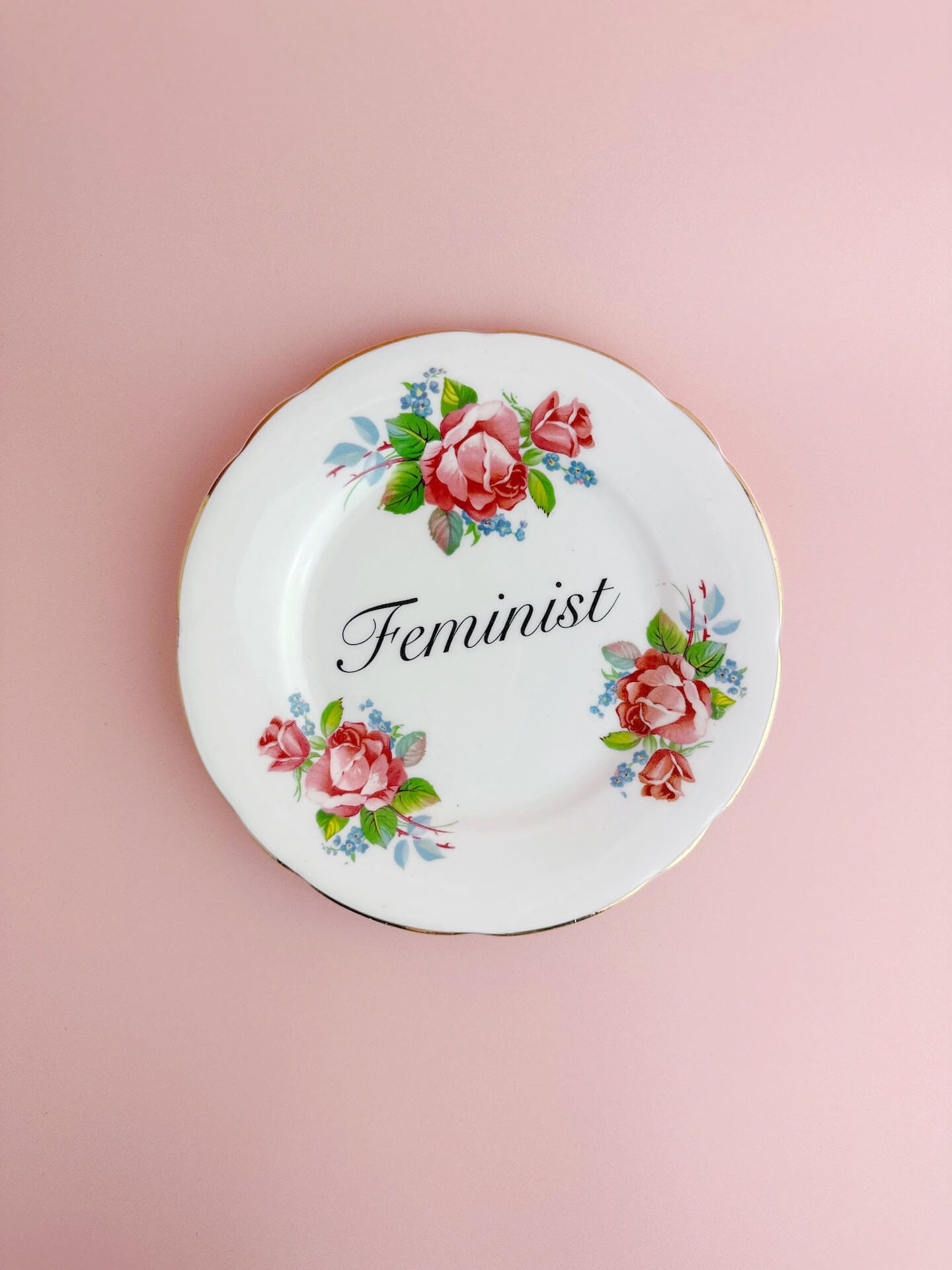Beau & Badger Ceramics #61 Decorative Wall Plate - Feminist (multiple designs)