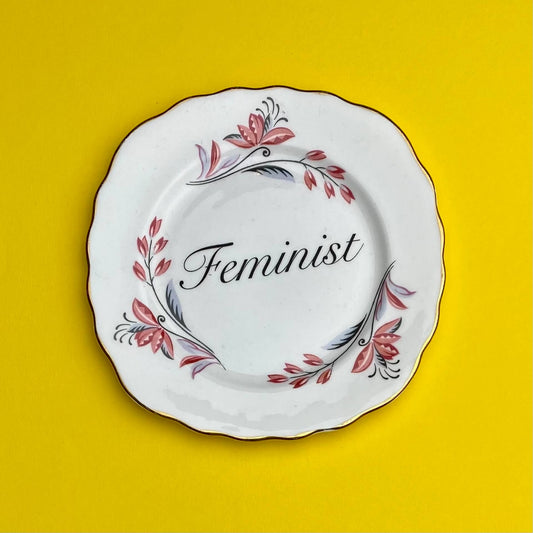 Beau & Badger Ceramics #70 (not pictured) Decorative Wall Plate - Feminist (multiple designs) - *As Seen In The Guardian Gift Guide