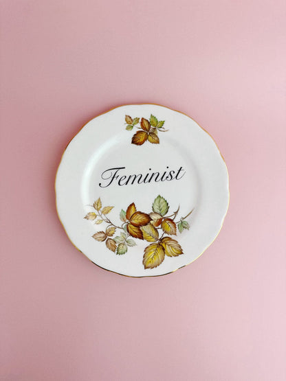 Beau & Badger Ceramics #80 Decorative Wall Plate - Feminist (multiple designs)
