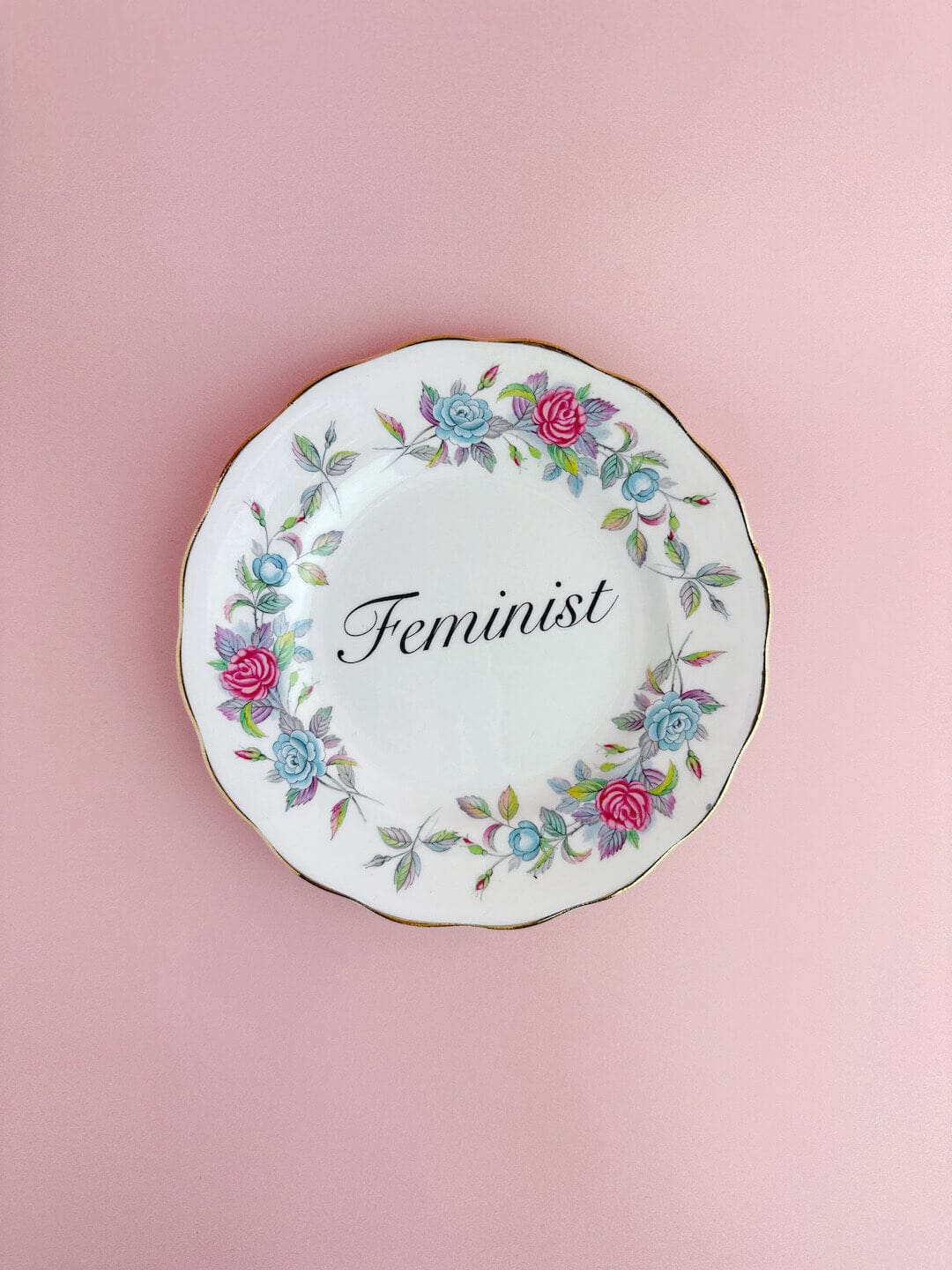 Beau & Badger Ceramics #89 Decorative Wall Plate - Feminist (multiple designs)