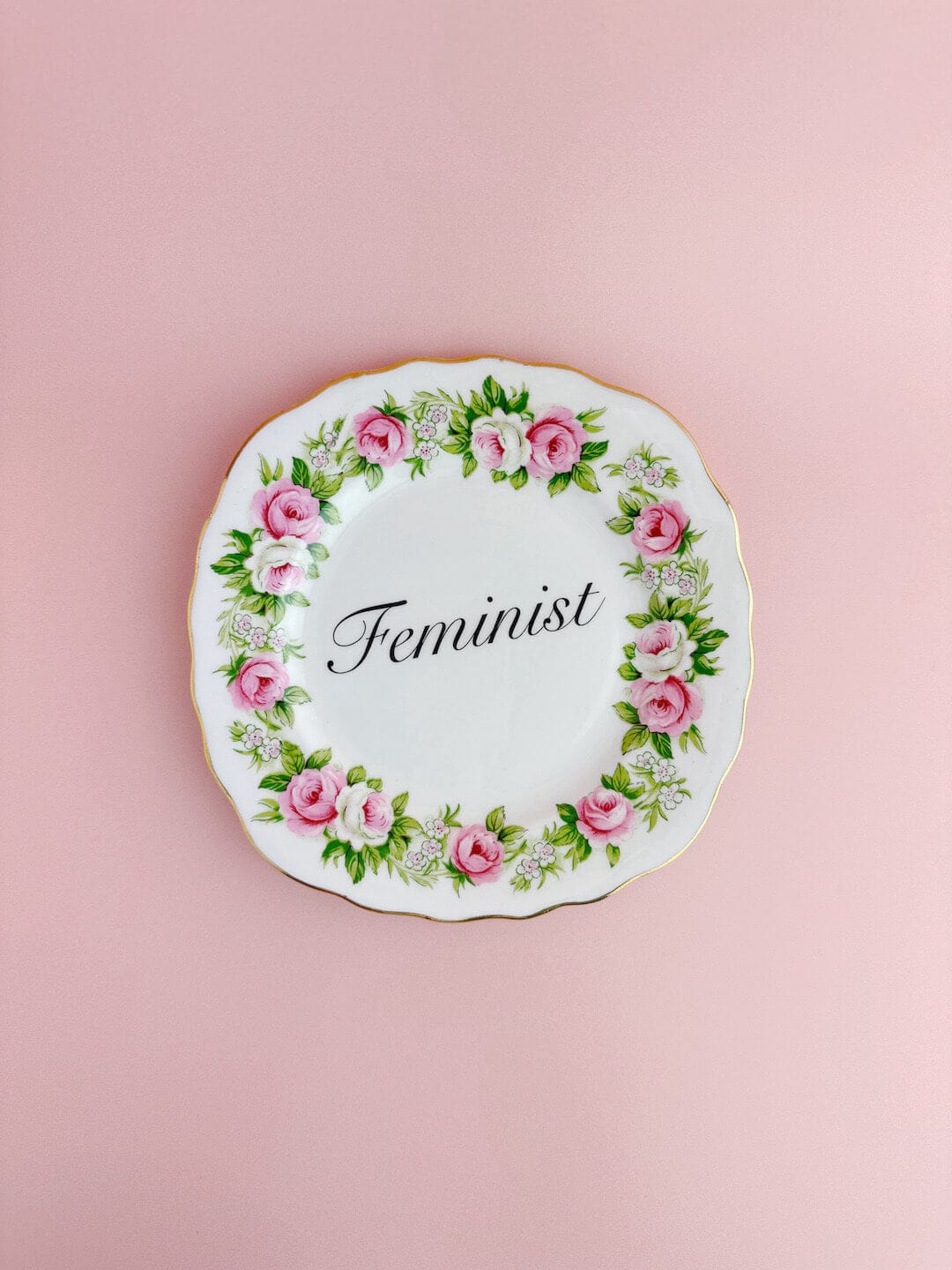 Beau & Badger Ceramics #91 Decorative Wall Plate - Feminist (multiple designs)