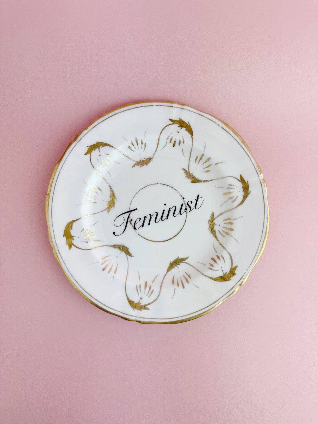 Beau & Badger Ceramics #92 Decorative Wall Plate - Feminist (multiple designs)