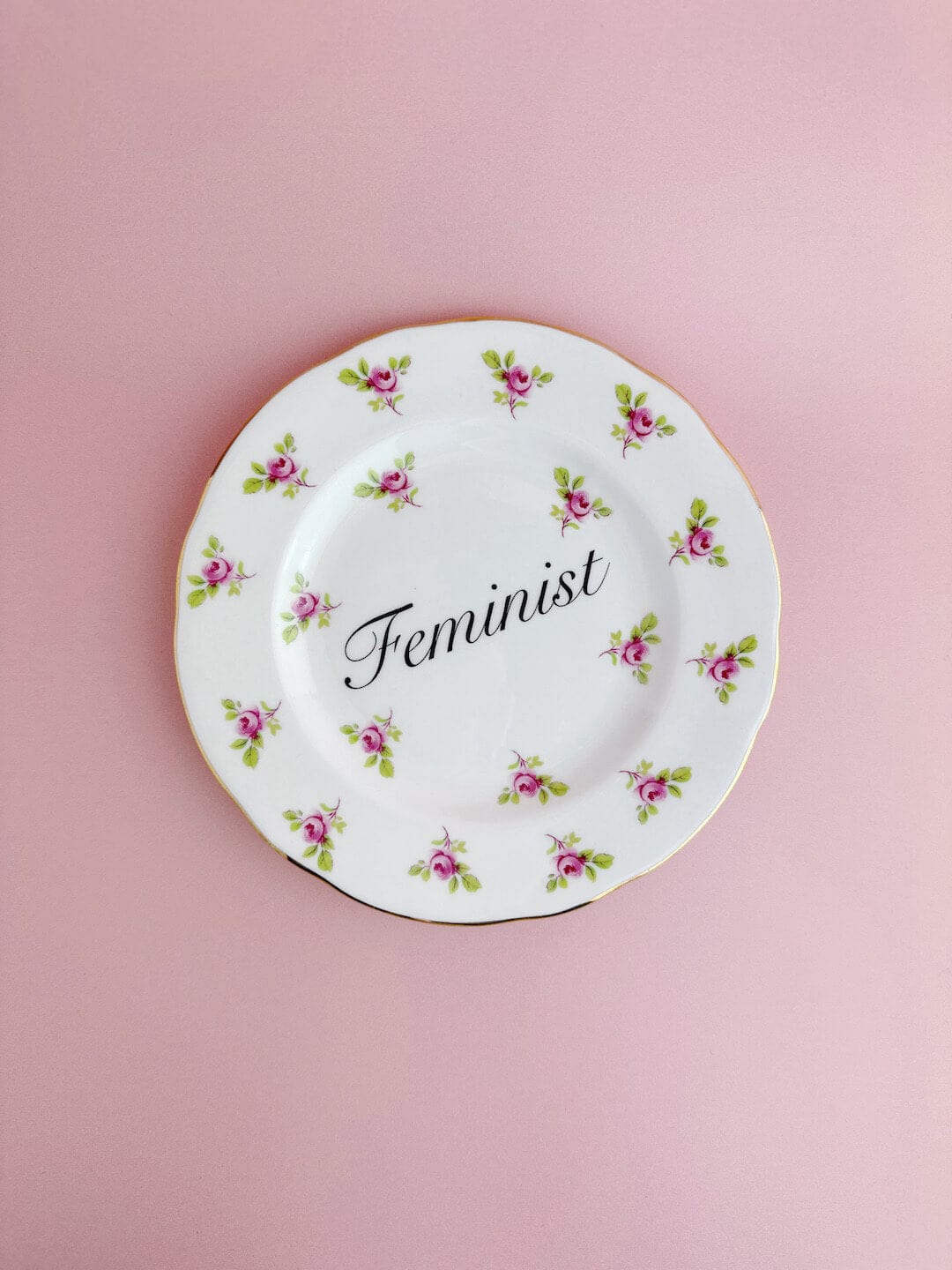 Beau & Badger Ceramics #93 Decorative Wall Plate - Feminist (multiple designs)