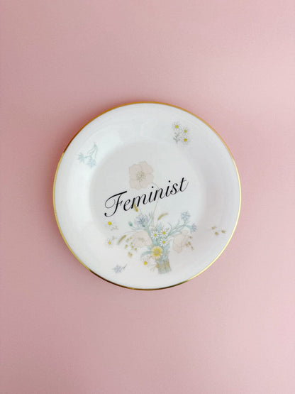 Beau & Badger Ceramics #95 Decorative Wall Plate - Feminist (multiple designs)