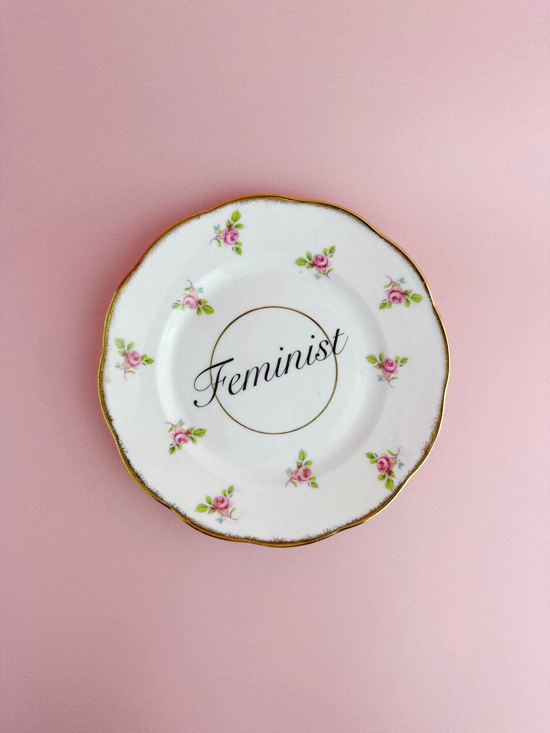 Beau & Badger Ceramics #98 Decorative Wall Plate - Feminist (multiple designs)