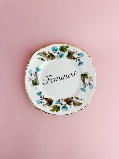 Beau & Badger Ceramics #99 Decorative Wall Plate - Feminist (multiple designs)