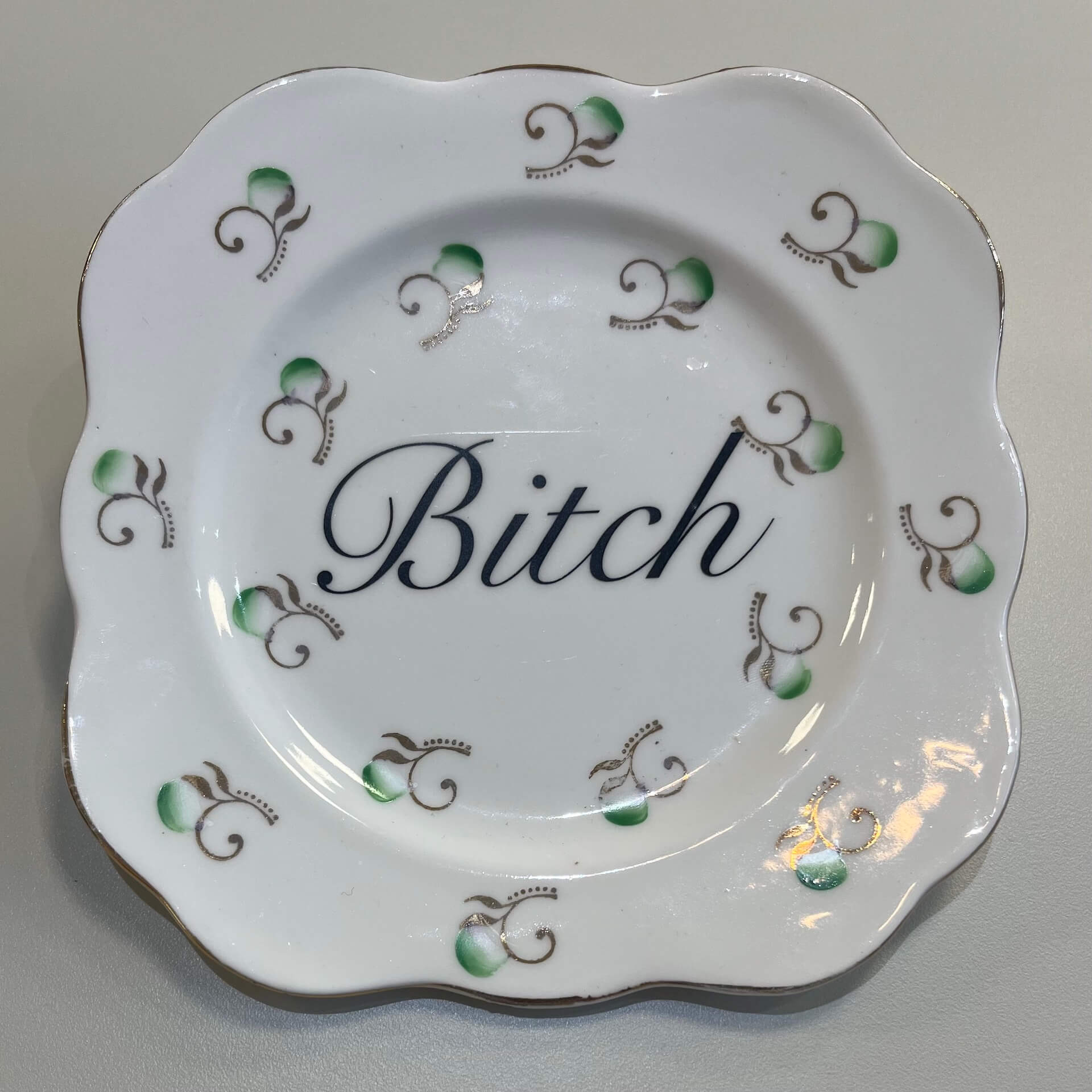 Ceramics A Decorative Wall Plate - B*tch (various designs) homeware shops bristol gift shops bristol Beau & Badger