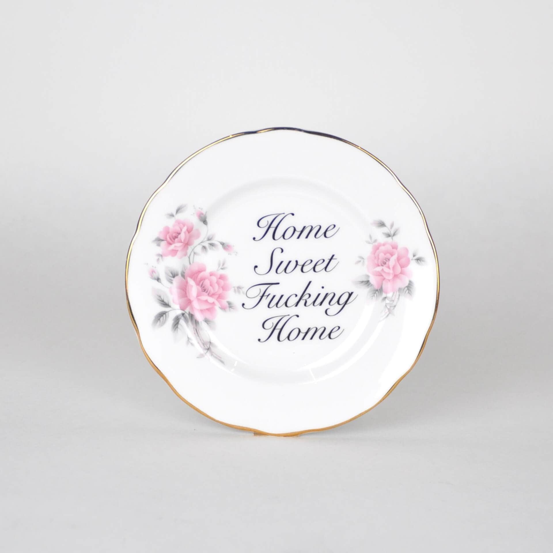 Beau & Badger Ceramics A Decorative Wall Plate - Home Sweet F*cking Home