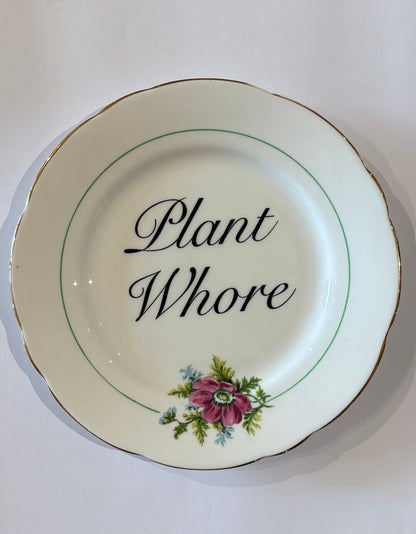 Ceramics A Decorative Wall Plate - Plant Wh*re (various styles) homeware shops bristol gift shops bristol Beau & Badger