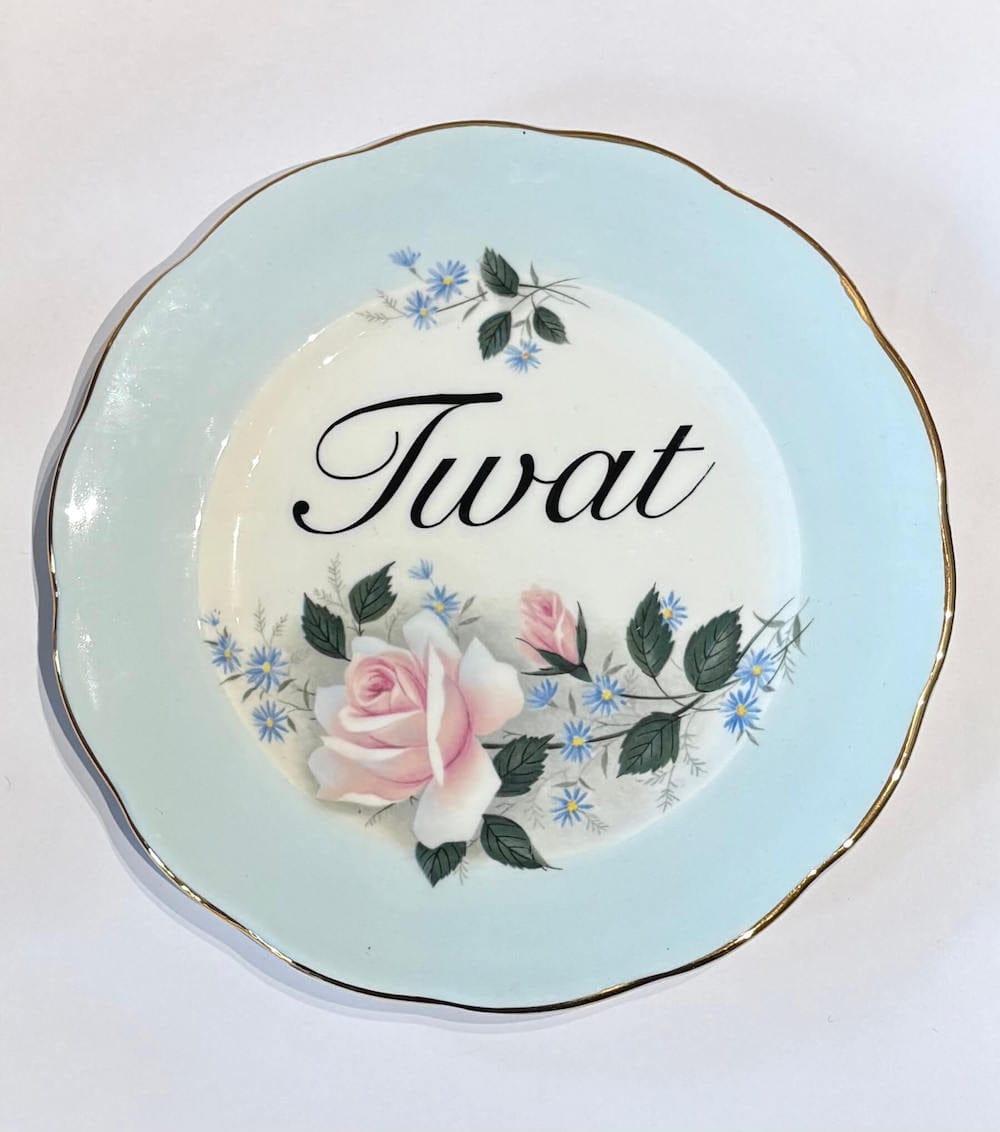 Ceramics A Decorative Wall Plate - Tw*t (various styles) homeware shops bristol gift shops bristol Beau & Badger