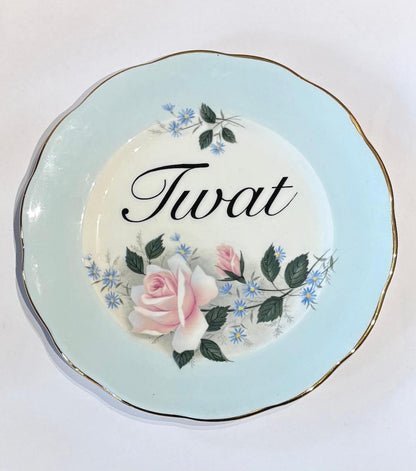 Ceramics A Decorative Wall Plate - Tw*t (various styles) homeware shops bristol gift shops bristol Beau & Badger