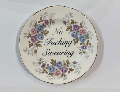 Ceramics B Decorative Wall Plate - No F*cking Swearing (various styles) homeware shops bristol gift shops bristol Beau & Badger