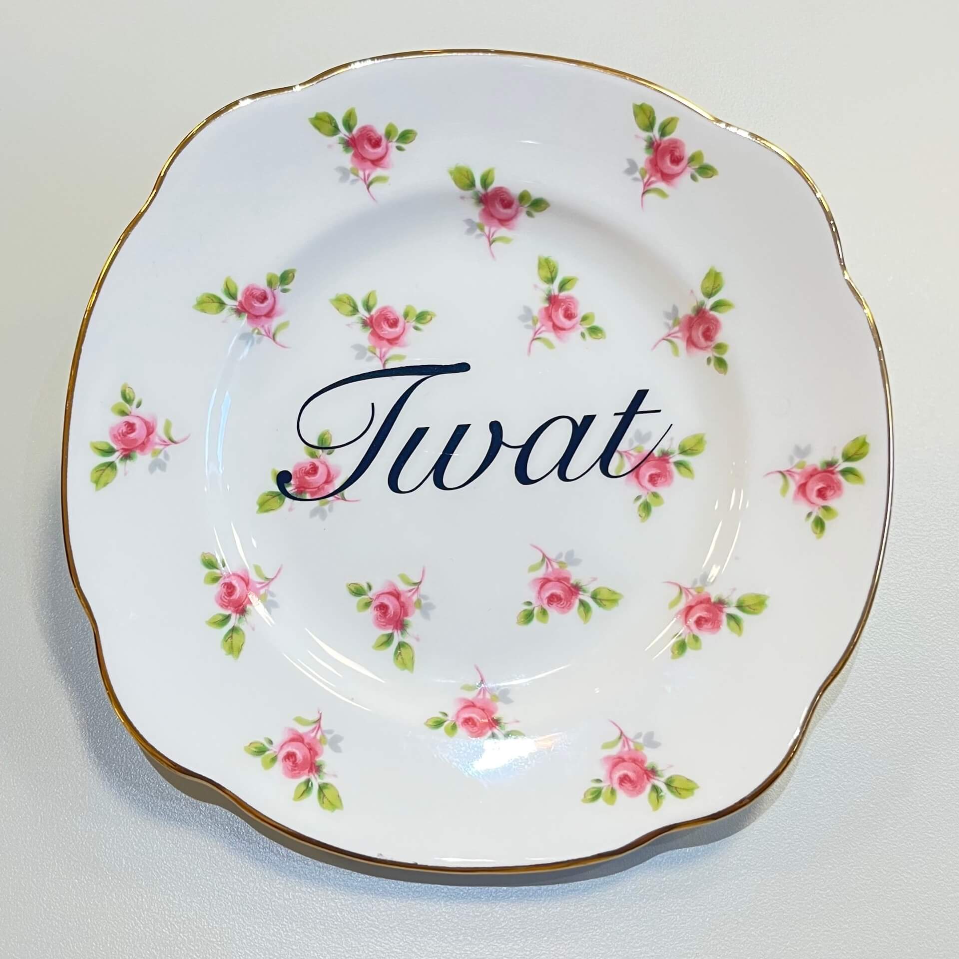 Ceramics B Decorative Wall Plate - Tw*t (various styles) homeware shops bristol gift shops bristol Beau & Badger