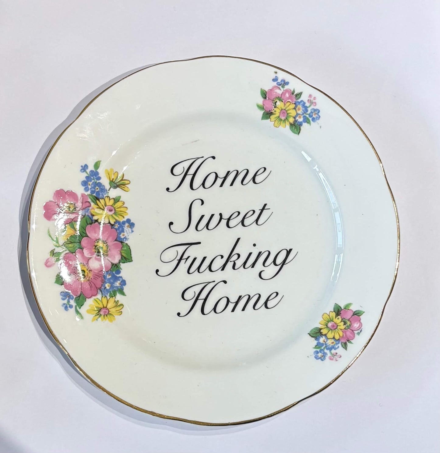 Ceramics B (not pictured) Decorative Wall Plate - Home Sweet F*cking Home (various styles) homeware shops bristol gift shops bristol Beau & Badger