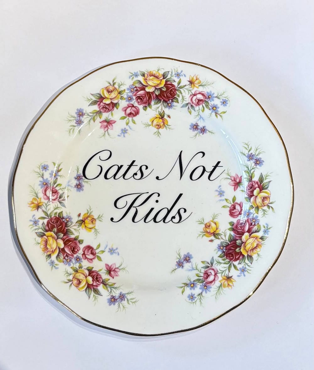 Ceramics C Decorative Wall Plate - Cats Not Kids (various styles) homeware shops bristol gift shops bristol Beau & Badger