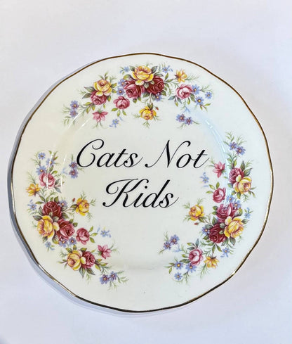Ceramics C Decorative Wall Plate - Cats Not Kids (various styles) homeware shops bristol gift shops bristol Beau & Badger